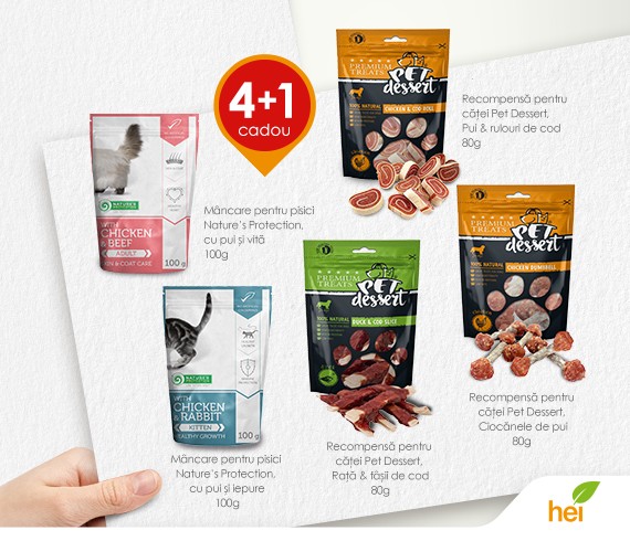 Hrana 100% naturala pentru animalul tau de companie!