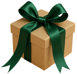 Cadou cu fundă verde