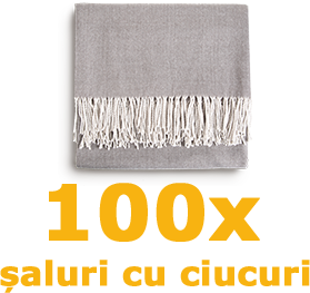 100 x șaluri cu ciucuri